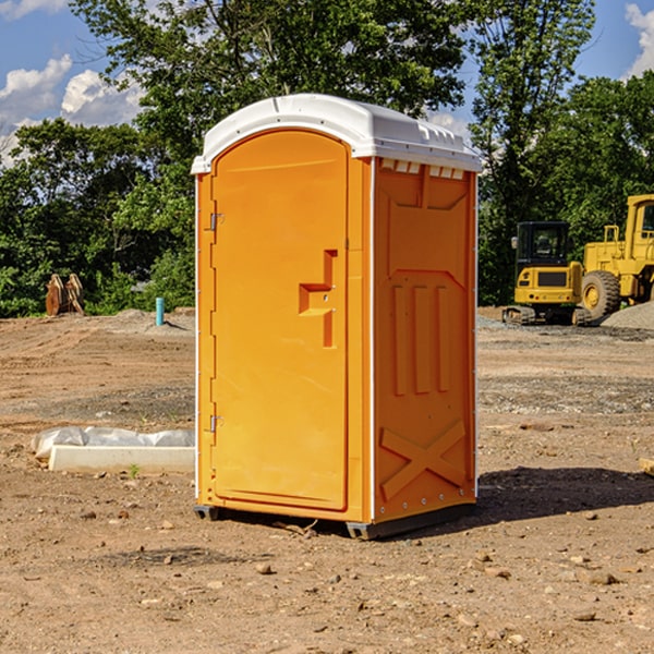 how often are the portable restrooms cleaned and serviced during a rental period in Shaniko OR